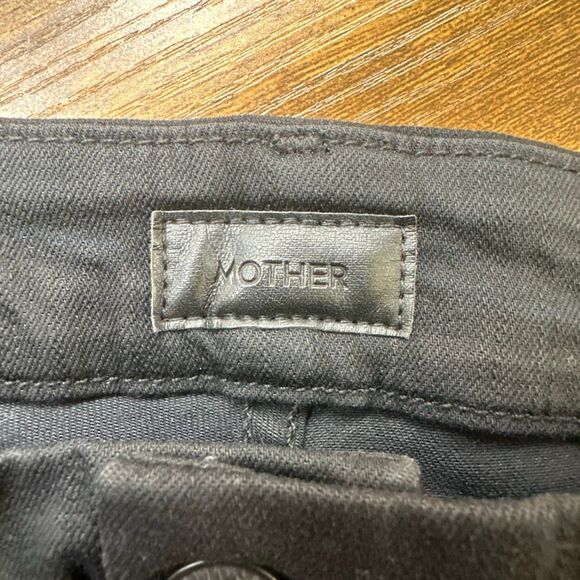 MOTHER Jeans The Looker Ankle Fray 29 Black Guilty as Sin Stretch Made USA - Picture 10 of 16